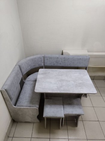 Кухонный уголок Миссия V велюр (цемент) в Среднеколымске - mebel154.com