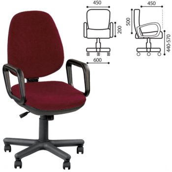 Кресло Comfort GTP, с подлокотниками в Среднеколымске - mebel154.com