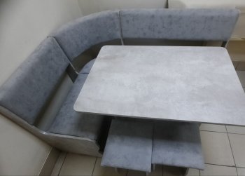 Кухонный уголок Миссия V велюр (цемент) в Среднеколымске - mebel154.com