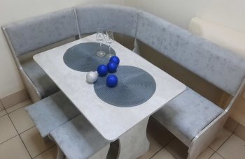 Кухонный уголок Миссия V велюр (цемент) в Среднеколымске - mebel154.com