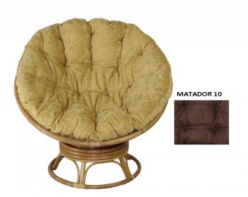 Кресло Papasan Swivel (Ротанг №4, ткань Matador 010) в Среднеколымске - mebel154.com