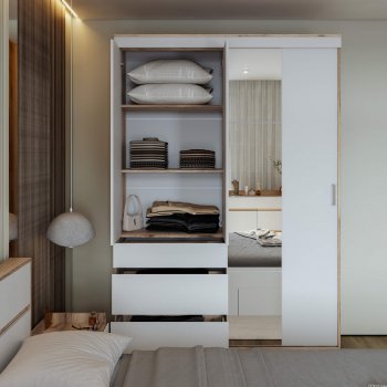 Шкаф-купе Брауни 1.5м в Среднеколымске - mebel154.com