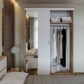 Шкаф-купе Брауни 1.5м в Среднеколымске - mebel154.com