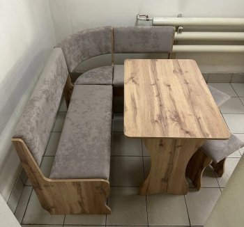 Кухонный уголок Миссия V велюр (дуб вотан) в Среднеколымске - mebel154.com