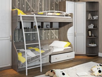 Кровать Прованс с металлической лестницей ТД-223.11.01 в Среднеколымске - mebel154.com