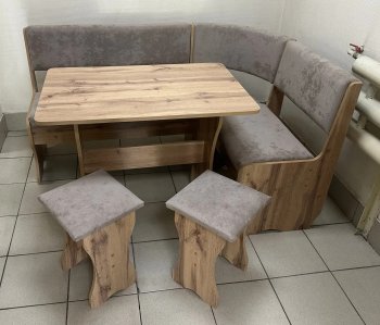 Кухонный уголок Миссия V велюр (дуб вотан) в Среднеколымске - mebel154.com