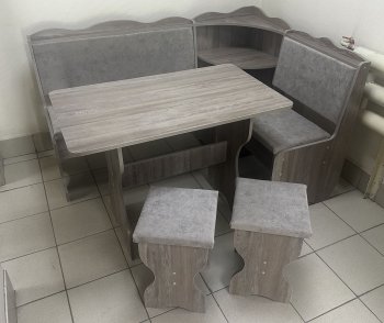 Кухонный уголок Миссия с полкой, ткань(локи) в Среднеколымске - mebel154.com