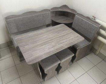Кухонный уголок Миссия с полкой, ткань(локи) в Среднеколымске - mebel154.com
