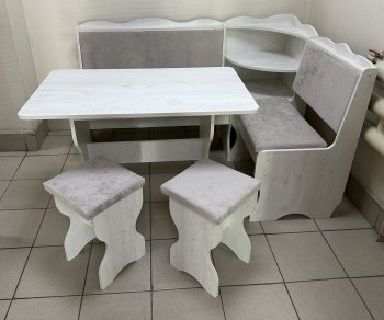 Кухонный уголок Миссия с полкой ткань в Среднеколымске - mebel154.com