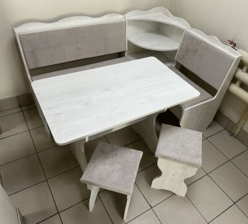 Кухонный уголок Миссия с полкой ткань в Среднеколымске - mebel154.com