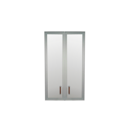 Комплект дверей Приоритет стекло в алюм. рамке К-981 (К-945, КФ-945) в Среднеколымске - mebel154.com