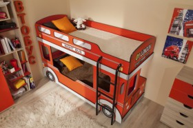 Кровать двухъярусная детская Автобус в Среднеколымске - mebel154.com