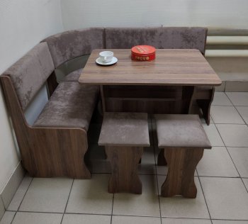Кухонный уголок Миссия  V велюр(коричневый) в Среднеколымске - mebel154.com