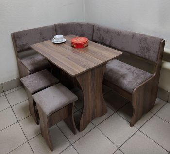 Кухонный уголок Миссия  V велюр(коричневый) в Среднеколымске - mebel154.com