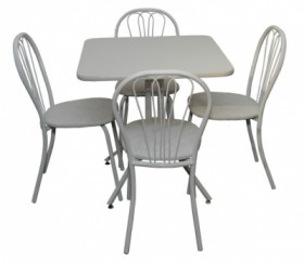 Набор стол пластиковый, 4 стула в Среднеколымске - mebel154.com