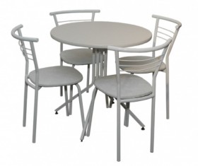 Набор стол пластиковый, 4 стула в Среднеколымске - mebel154.com