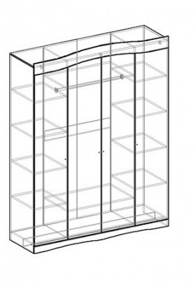 Шарлота шкаф 4-х створчатый в Среднеколымске - mebel154.com