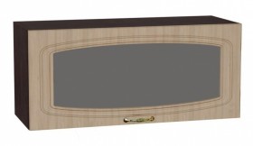 Шкаф верхний горизонтальный со стеклом Сити ШВГС 800 в Среднеколымске - mebel154.com