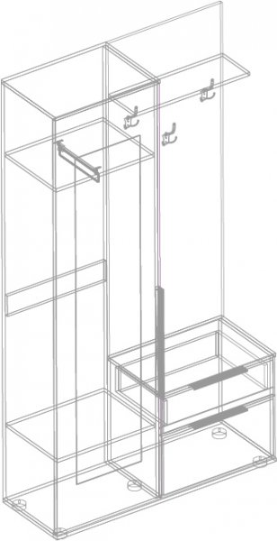 Прихожая Лео(велес) в Среднеколымске - mebel154.com