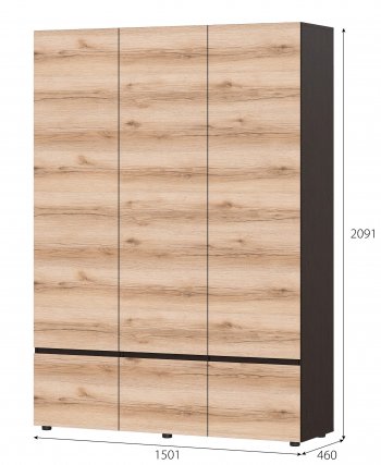 Шкаф 3-х Берген в Среднеколымске - mebel154.com